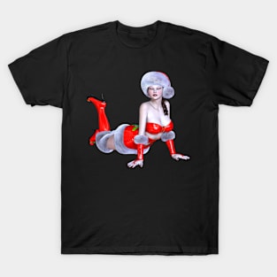 Merry Christmas Cute Santa Lady T-Shirt